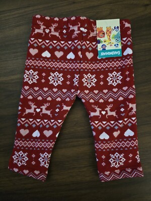 Garanimals Baby Girl's Velboa Red Leggings Size 0-3M New