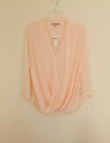 Banana Republic 3/4 Sleeve Blouse Womens Semi Sheer Flowy sz. L MSRP $54.99