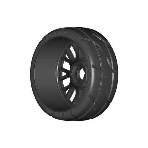 GRP GTK03-XB3 Pneumatici Morbidi 1:8 GT - Per Auto E Trucchi RC Con Cerchi Argento 20 Raggi (4 Pezzi)