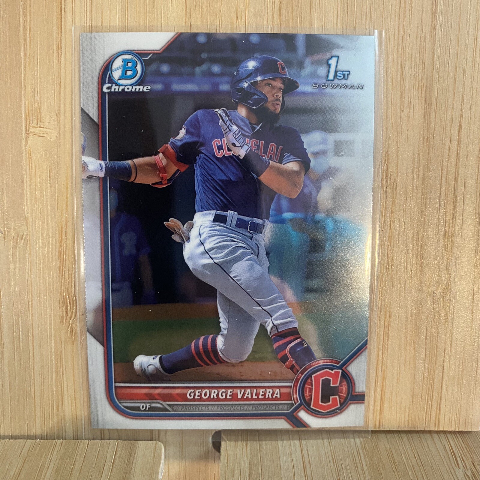 2022 Bowman 1st Chrome Prospects #BCP-22 George Valera Cleveland Guardians