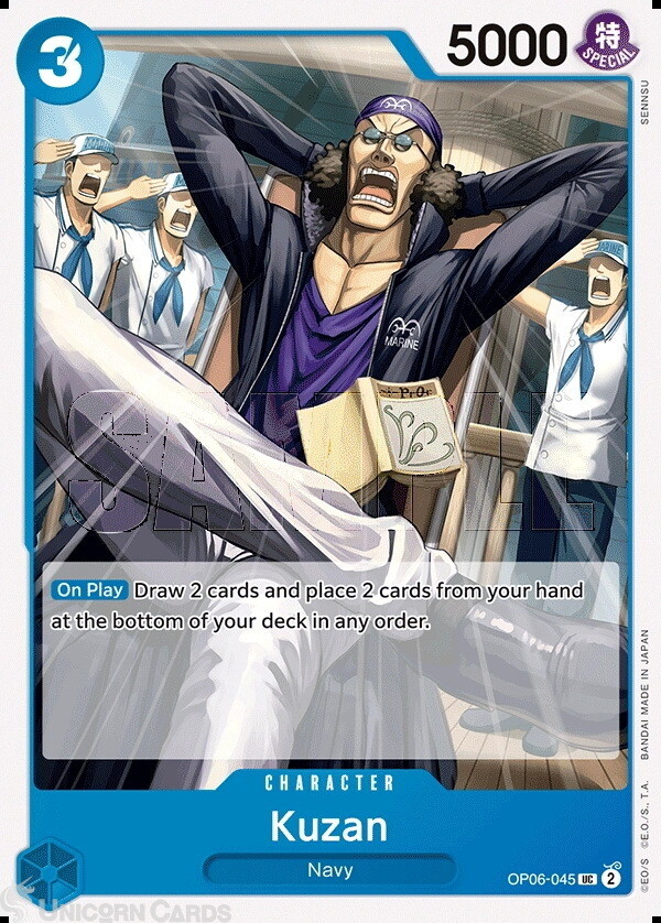 OP06-045 Kuzan : Uncommon One Piece English TCG Card : OP06: Wings Of The Captai