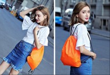 Travel Drawstring Backpack Cinch Sack Gym Sport Pack Unisex School Tote Bag Soft