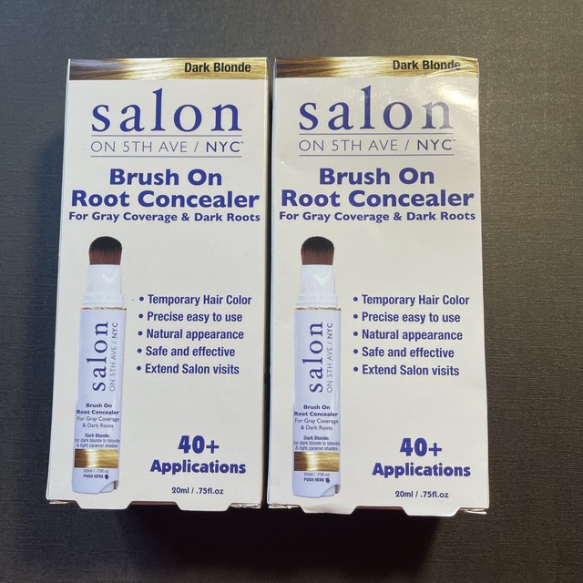 2x Salon on 5th Ave Brush On Root Concealer (DARK BLONDE) 40+ Applications 2x Salon on 5th Ave Brush On Root Concealer (DARK BLONDE) 40+ Applications