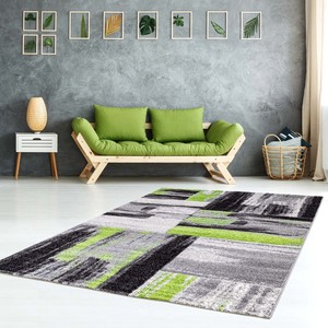 Teppich Modern Flachflor Konturenschnitt Hand Carving Meliert Streifen Grun Grau Ebay