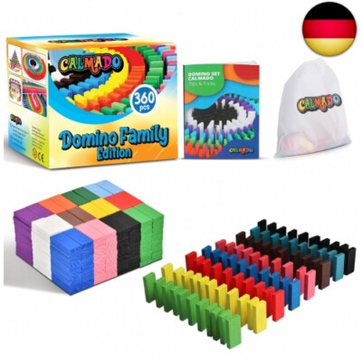 calmado - 360 teilig Domino Steine aus Holz Domino Family Edition im Set +