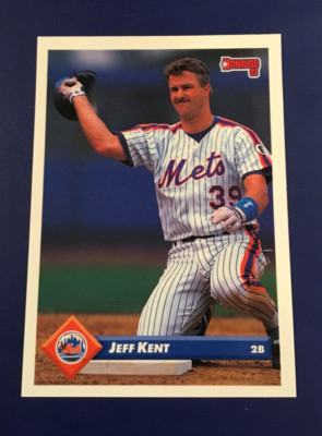 1993 Donruss # 302 JEFF KENT ROOKIE New York Mets Giants Baseball