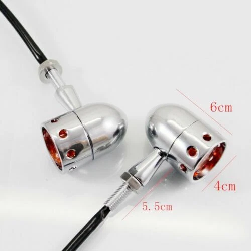 12v Metallo retrò Indicatori di direzione Indicator Light Moto custom Cafe Racer - Bild 2 von 4