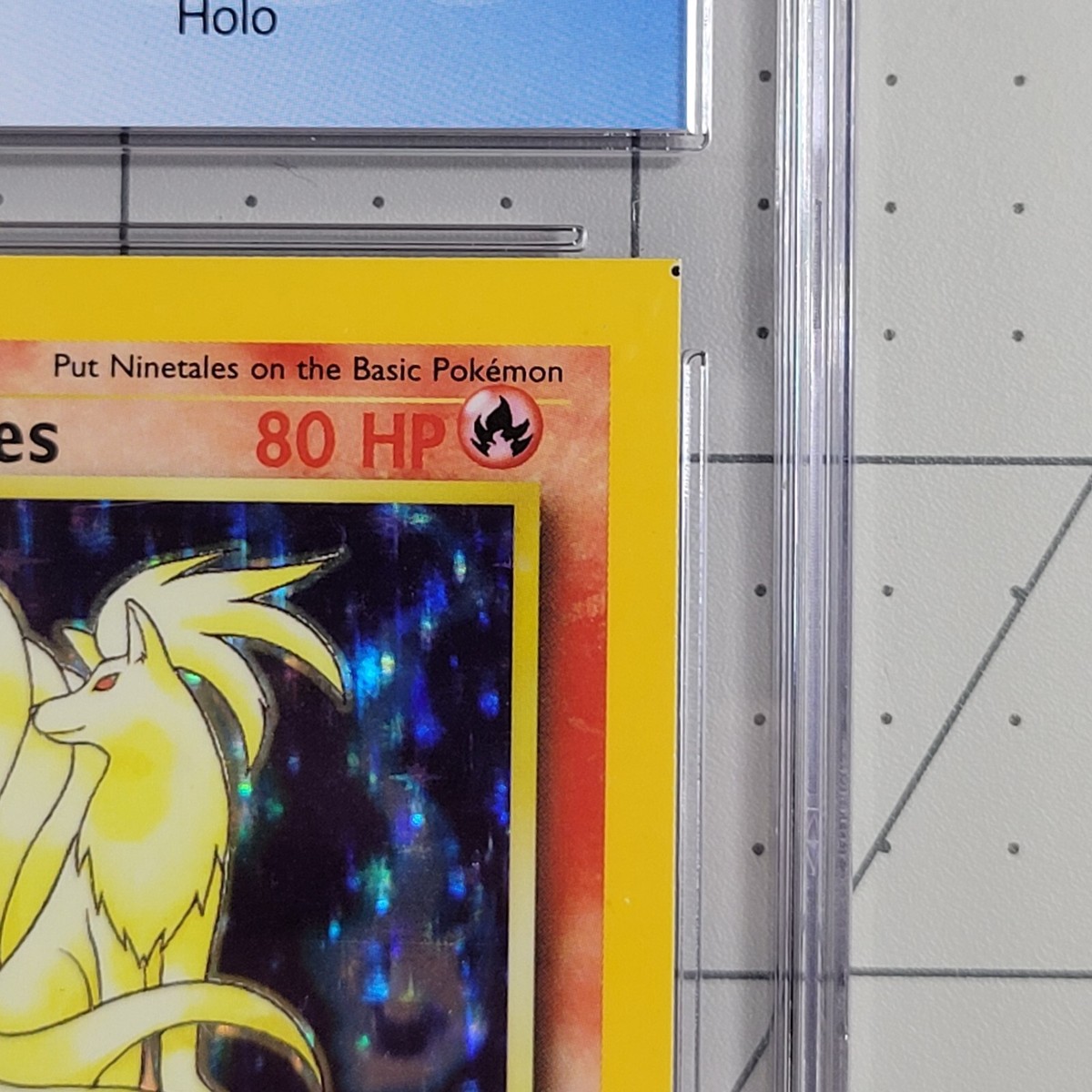 Ninetales Square Cut Miscut Error NFC Base Set Holo Pokemon Ninetales Square Cut Miscut Error NFC Base Set Holo Pokemon
