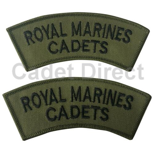 Royal Marines Cadets Olive Green Shoulder Titles - Foto 1 di 1