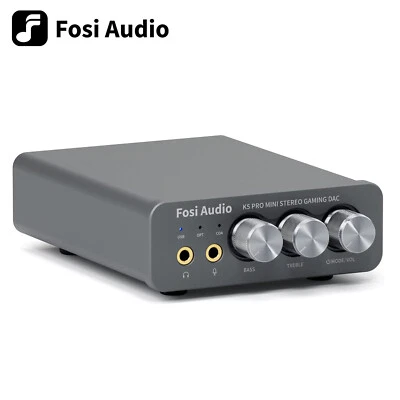 Fosi Audio K5 PRO Kopfhörer Verstärker Gaming DAC Digital zu Analog Converter