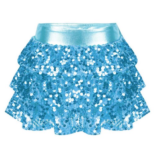 US Kids Girls Sequins Ballet Tutu Latin Mini Skirt Costume Sparkling Dancewear - Picture 45 of 79