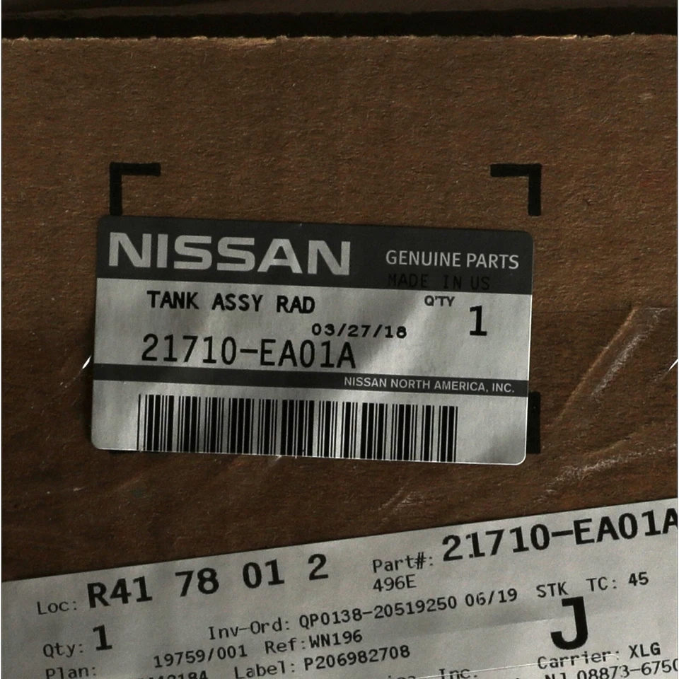 Conjunto de depósito de tanque de recuperación de refrigerante de motor Nissan Frontier 2005-2008 OEM NUEVO Foto 4 de 4