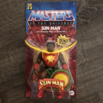 2022 Masters Of The Universe Orgins Sun-Man Action Figure Retro Play UNPUNCHED
