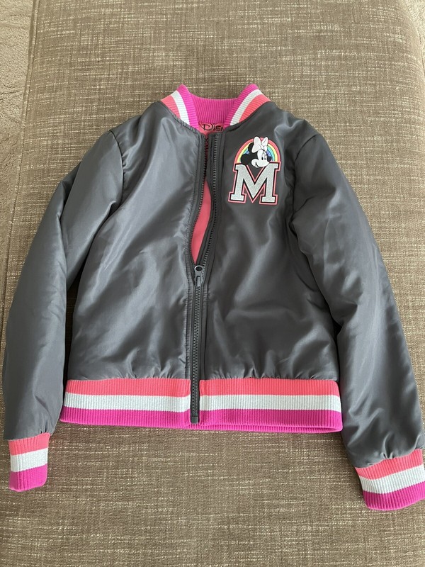 Girl’s Size 4-5 Disney Minnie Mouse Varsity Style Jacket Unicorns Are Real clean