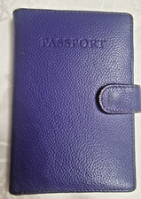 Osprey London brytyjski uchwyt na paszport fioletowy prawdziwa skóra naturalna bagaż podróżny