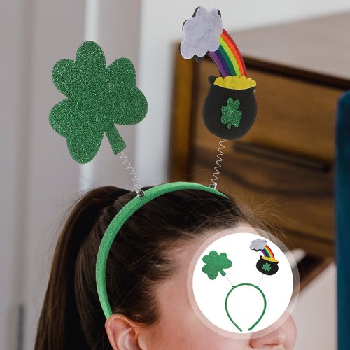 St. Patrick's Day Haaraccessoires Für Mädchen – 2 Paar Grüne Haarspangen Mit Kleeblatt