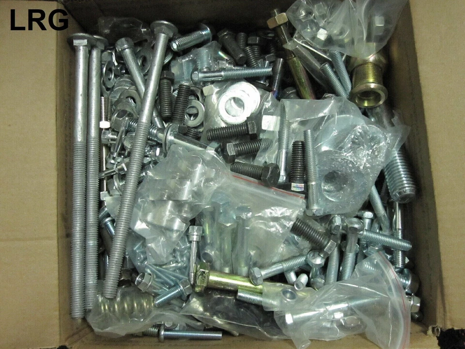 TOP PARTS USA 60LB Mixed Lot of Bolts, Nuts, screws Washers many types, sizes and styles