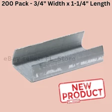 200 PACK Strapping Clip Seals 3/4" Width x 1-1/4" Length Open Steel Banding NEW