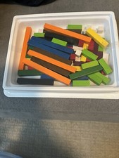 Classic Cuisenaire Rods Math Manipulative Counting Fraction 74 Pieces Homeschool