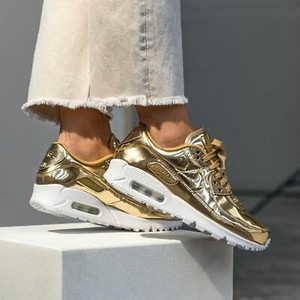 Nike Air Max 90 SP Metallic Pack Gold CQ6639 700 Wmn Sz 11 Running Shoes  Retro | eBay