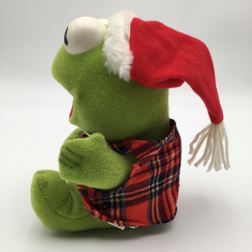 Vtg Muppet Babies Kermit Christmas Plush 1980s - Picture 4 of 7