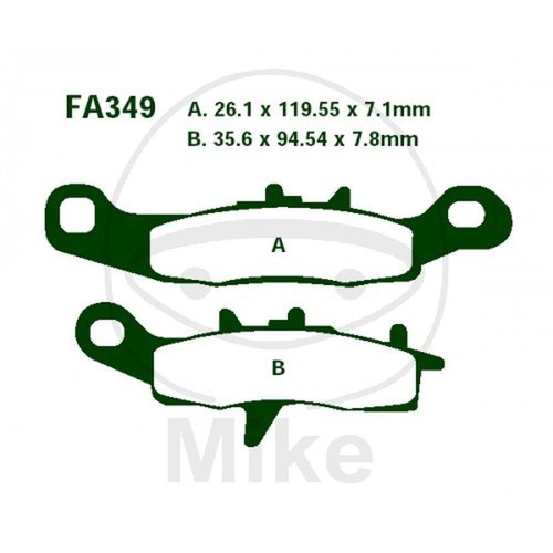 Plaquettes De Frein Avant AHL Pour Kawasaki KVF 700 Prairie 2004-2009 – 2 Paires Semi-métalliques Haute Performance - 4