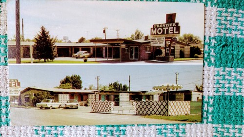 TARJETA POSTAL VINTAGE FRONTIER MOTEL CALDWELL IDAHO - Imagen 7 de 14