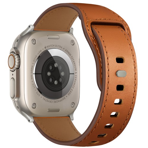 Klassisches Echt Leder Uhrenarmband Armband für Apple Watch Series 42/44/45/46/49 mm - Bild 5 von 19