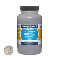 Activated Charcoal / 4 Ounce Bottle / 100% Pure Food Grade / Granulated / USA