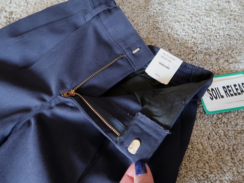 ๐ boys girl school uniform pants navy blue with pockets, easy care wrinkle free - Picture 15 of 18