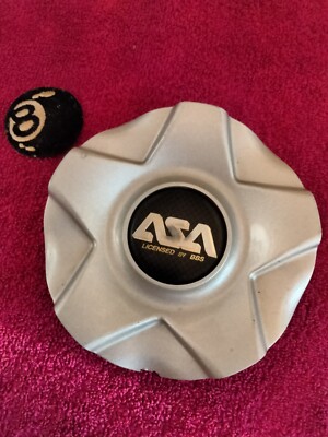 ASA LICENSED BY BBS 5 SPOKE WHEEL CENTER CAP HUB # 8B410S #LS3 on back of flange