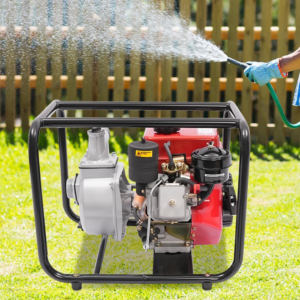 4-Stroke 196CC Water Pump Garden Irrigation Water Transfer Pump Diesel-powered - Image 4 of 4