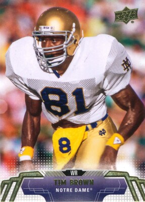 2014 UPPER-DECK Tim Brown RAIDERS BUCS Notre Dame FIGHTING-IRISH HOF