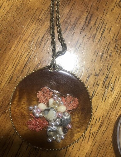 3 collane moda ciondoli fiori secchi e collana Y tono argento. SPEDIZIONE GRATUITA - Foto 6 di 6