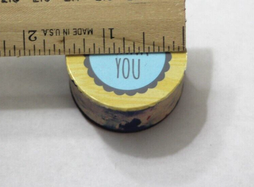 Thank You Round Rubber Stamp 1.5" Circle - Picture 3 of 7