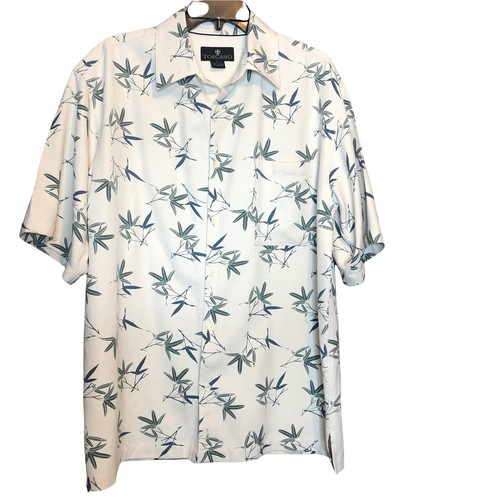 TOSCANO Hawaiian Shirt M Washable Silk 