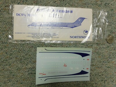 Flight Designs decals Northwest 1/144 Airfix DC-9-30 Sasquatch MD80 versions H24