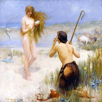 Sea-Maid Nude girl A. Hacker Accent Tile Mural Kitchen Backsplash Marble Ceramic