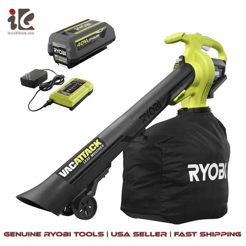 RYOBI Leaf Vacuum/Mulcher 40V Cordless 5.0 Ah Battery Charger