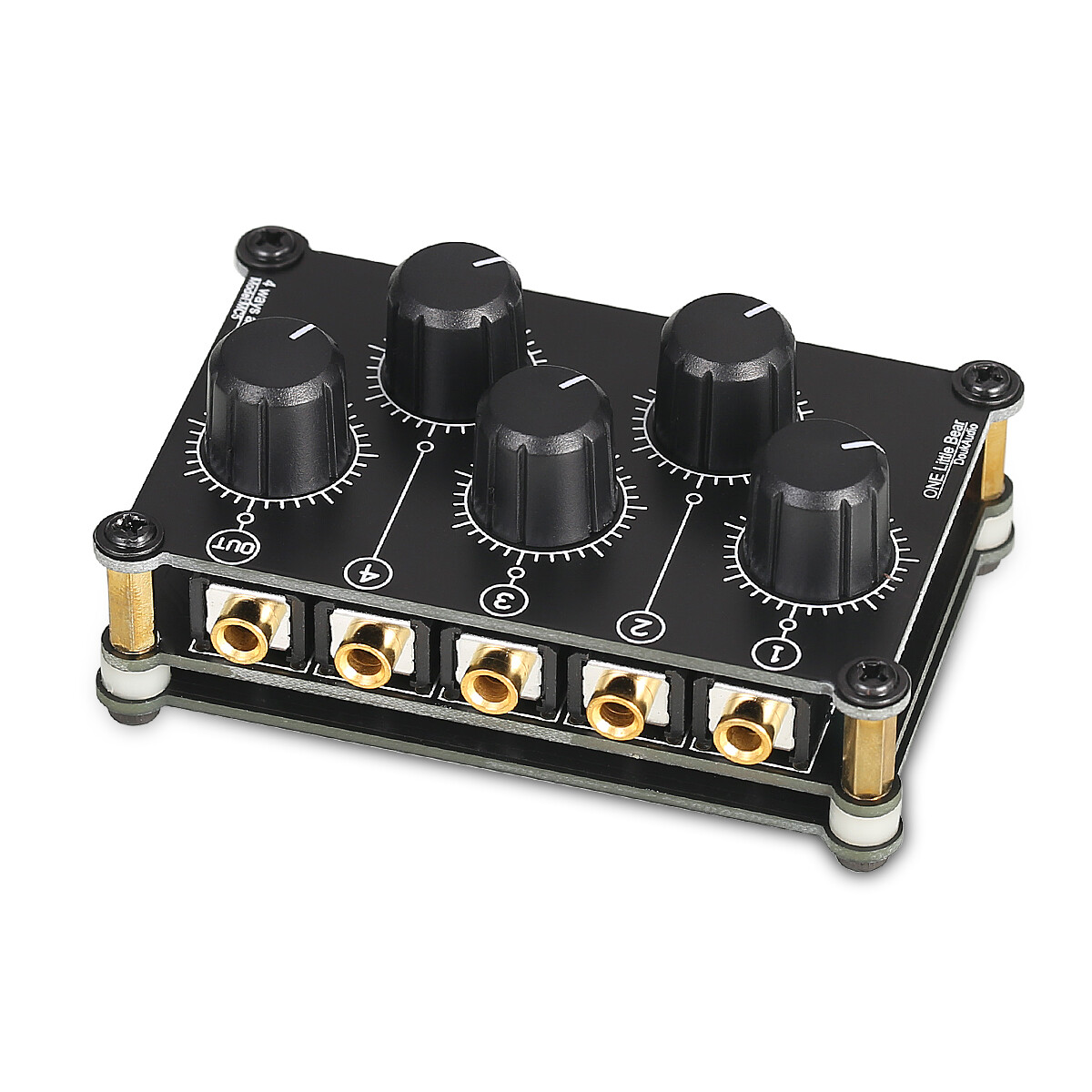 Mini Ultra-compact Low Noise 4 Channels 3.5mm Stereo Audio