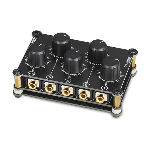 Mini 4 Channel 3.5mm Audio Sound Line Mixer Pro Live Studio Console Recording
