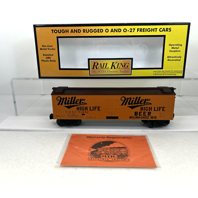 MTH RailKing 30-78109 Miller High Life Beer Reefer New O O-27 Gauge #93132
