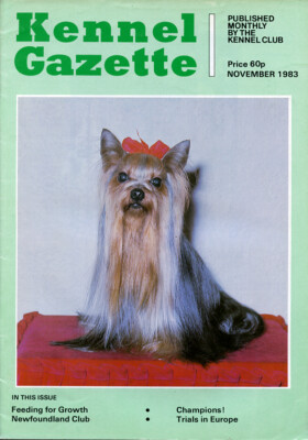 YORKSHIRE TERRIER HUND Brief KENNEL GAZETTE Juli 1971 KC Publikation + Neufundland
