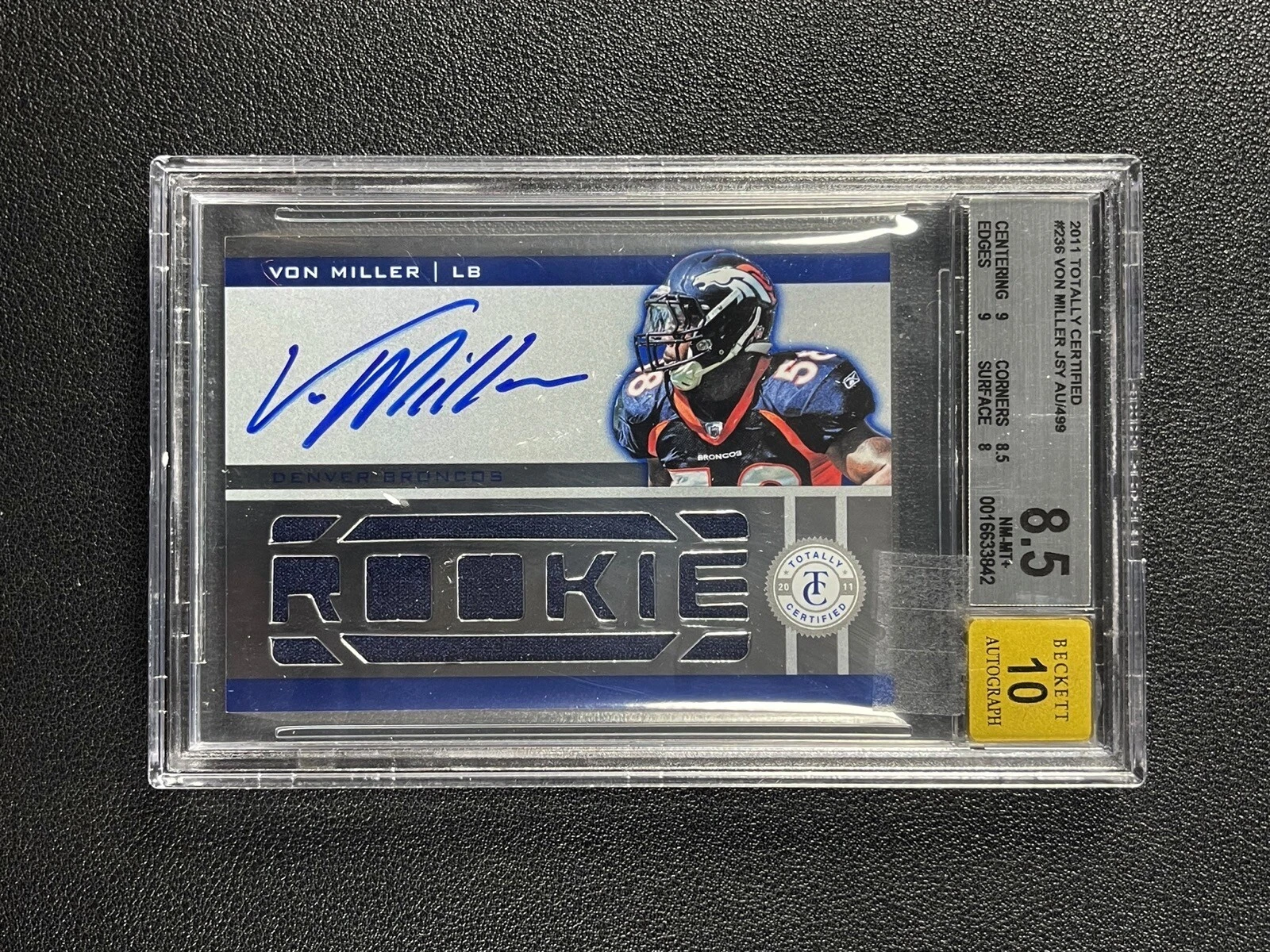 Von Miller Panini Totally Certified #236 Signed Jersey