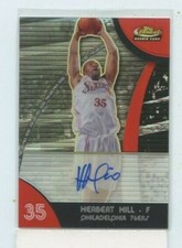 Herbert Hill 2007-08 Topps Finest Basketball Rookie Refractor Auto Autograph #84