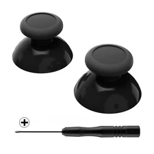 Black Analog Thumb Sticks with Screwdriver for Nintendo Switch Pro Controller
