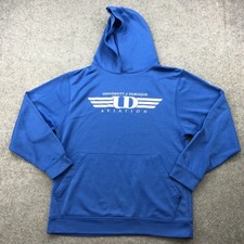 University of Dubuque Aviation Hoodie Mens Medium Oarsman Pullover Sweatshirt