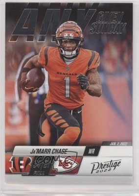 2022 Panini Prestige Any Given Sunday Ja'Marr Chase #15 9o3