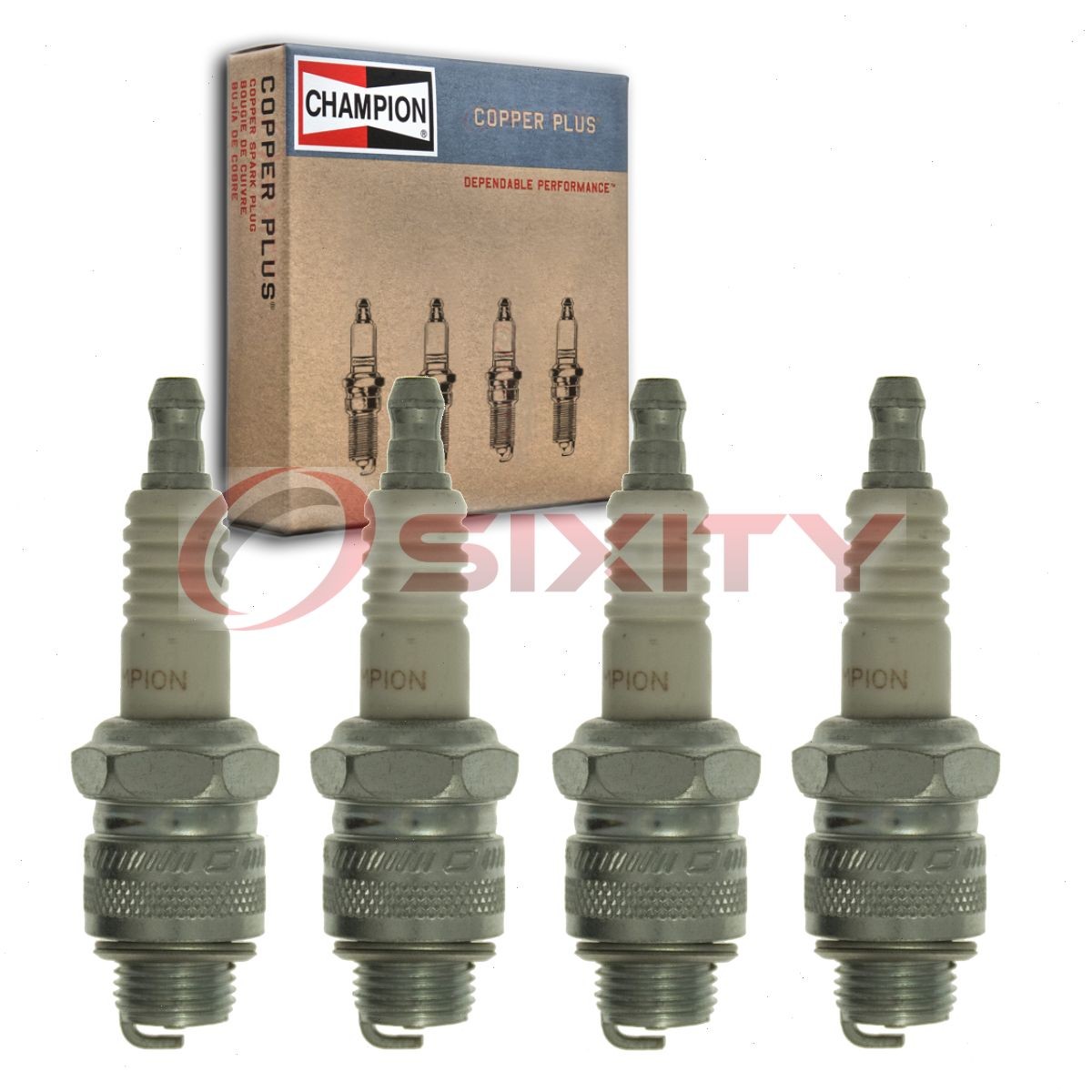 4 pc Champion Copper Plus Spark Plugs for 1965-1968 Jeep DJ6 2.2L L4 ii