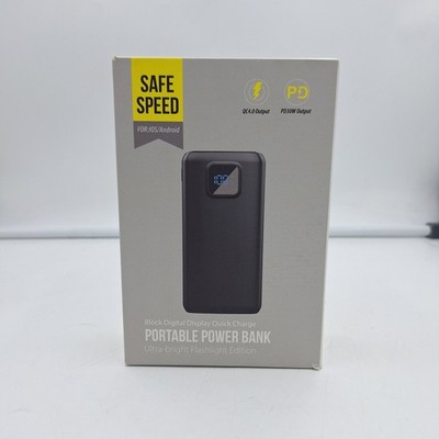 Safe Speed Portable Power Bank with Flashlight Battery